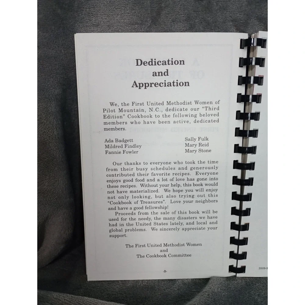First United Methodist Women Church Pilot Mountain, North Carolina Cookbook 1993